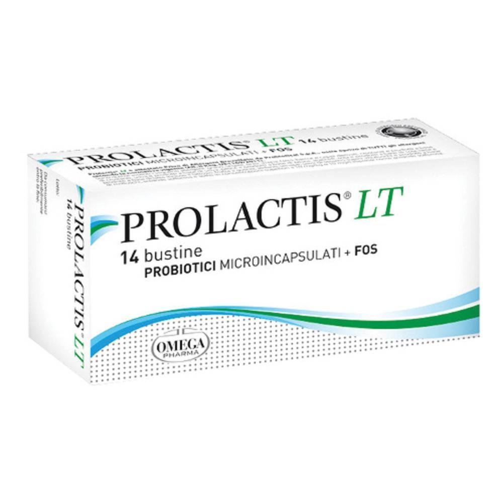 prolactis integratore alimentare prolactis lt con probiotici e fibra prebiotica fos per l'equilibrio della flora intestinale - 14 bustine da 2,6 g - foto 1