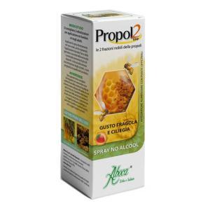 Spray di propoli no alcool propol2 emf per gola - integratore naturale con flavonoidi e gusto fragola e ciliegia, senza glutine, 30 ml