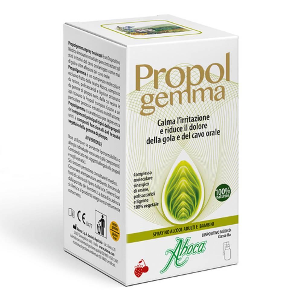 aboca spray senza alcol per adulti e bambini per il mal di gola e affezioni orali - propolgemma 30 ml, protezione e sollievo naturale - foto 1