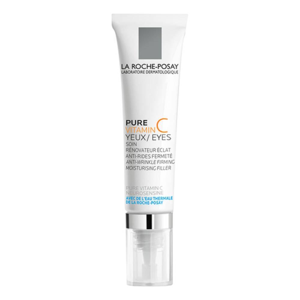 la roche posay trattamento antirughe contorno occhi con vitamina c pure vit c yeux 15ml per pelle sensibile - rimpolpante e idratante - foto 1