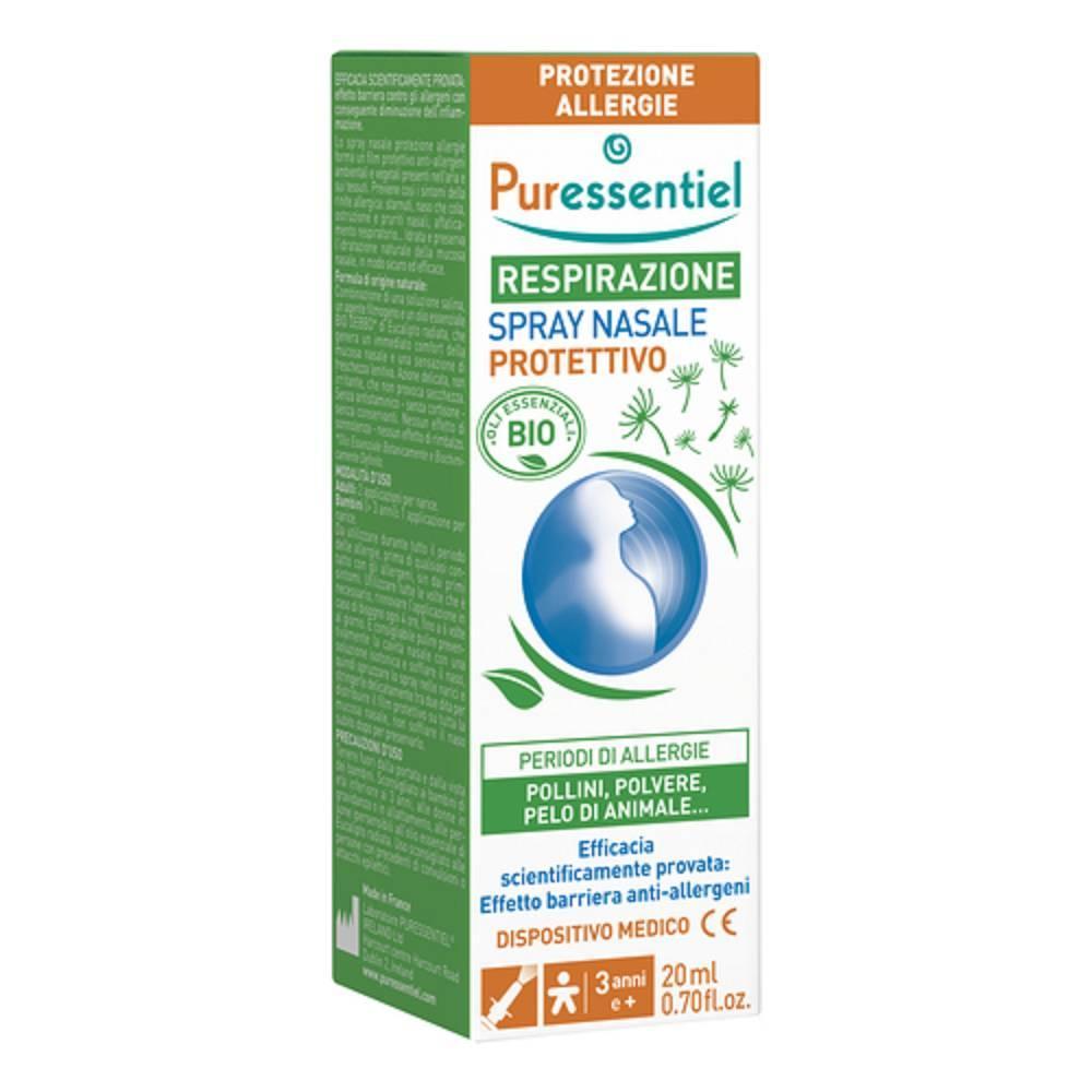 puressentiel spray nasale protettivo puressentiel per allergie a pollini, polvere e pelo di animale - 20 ml di comfort e efficacia naturale - foto 1
