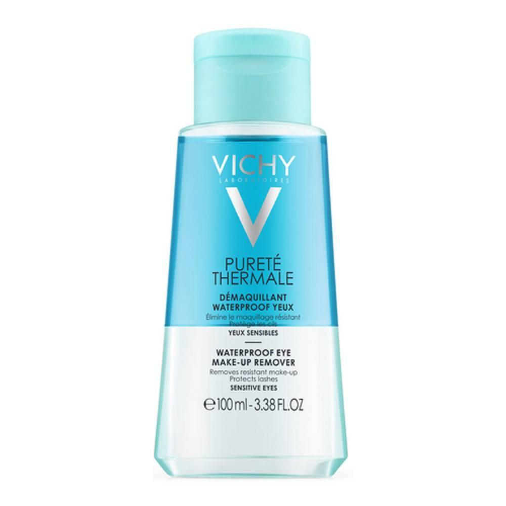 vichy struccante waterproof per occhi purete thermale 100ml - elimina trucco resistente e protegge ciglia e palpebre con acqua termale - foto 1