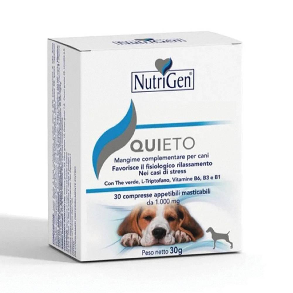 quieto mangime complementare per cani quieto 10 compresse masticabili, per ridurre paura, ansia e stress in situazioni difficili. - foto 1
