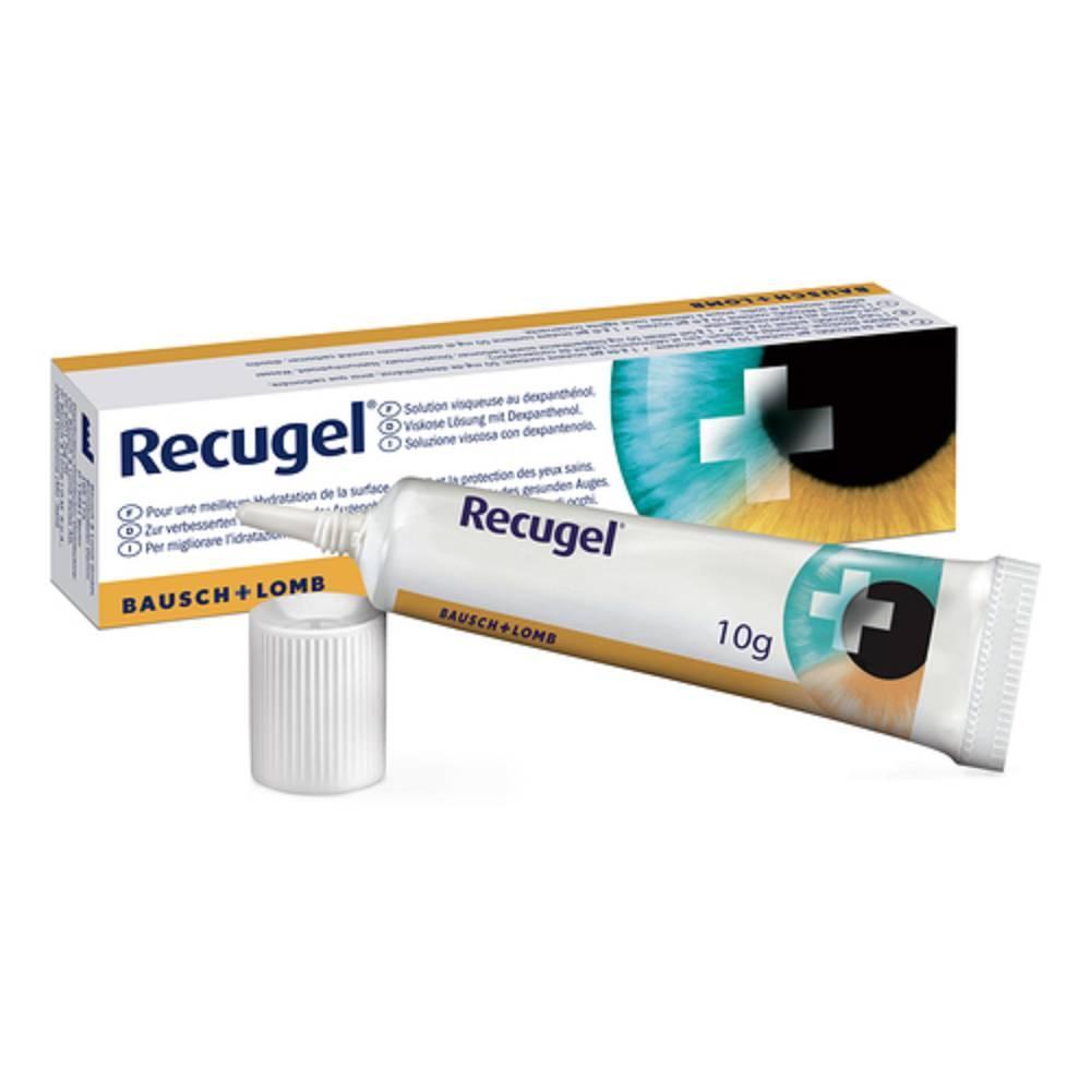 recugel gel oculare recugel 10g con dexpantenolo per idratazione e protezione degli occhi, sollievo da secchezza e stanchezza oculare - foto 1