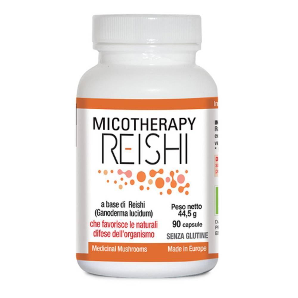 micotherapy integratore alimentare reishi micotherapy 90 capsule per favorire le difese naturali dell'organismo da agricoltura biologica - foto 1