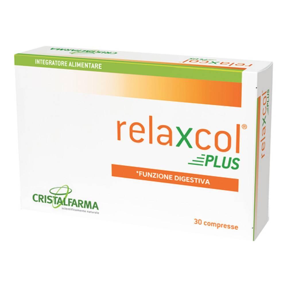 cristalfarma integratore alimentare relaxcol plus per la funzionalità gastrointestinale con zenzero, finocchio e fos - 30 compresse da 1300 mg - foto 1