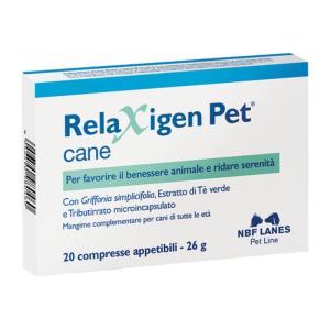 Mangime complementare relaxigen pet cane 20 compresse per il benessere animale in situazioni di stress e ansia