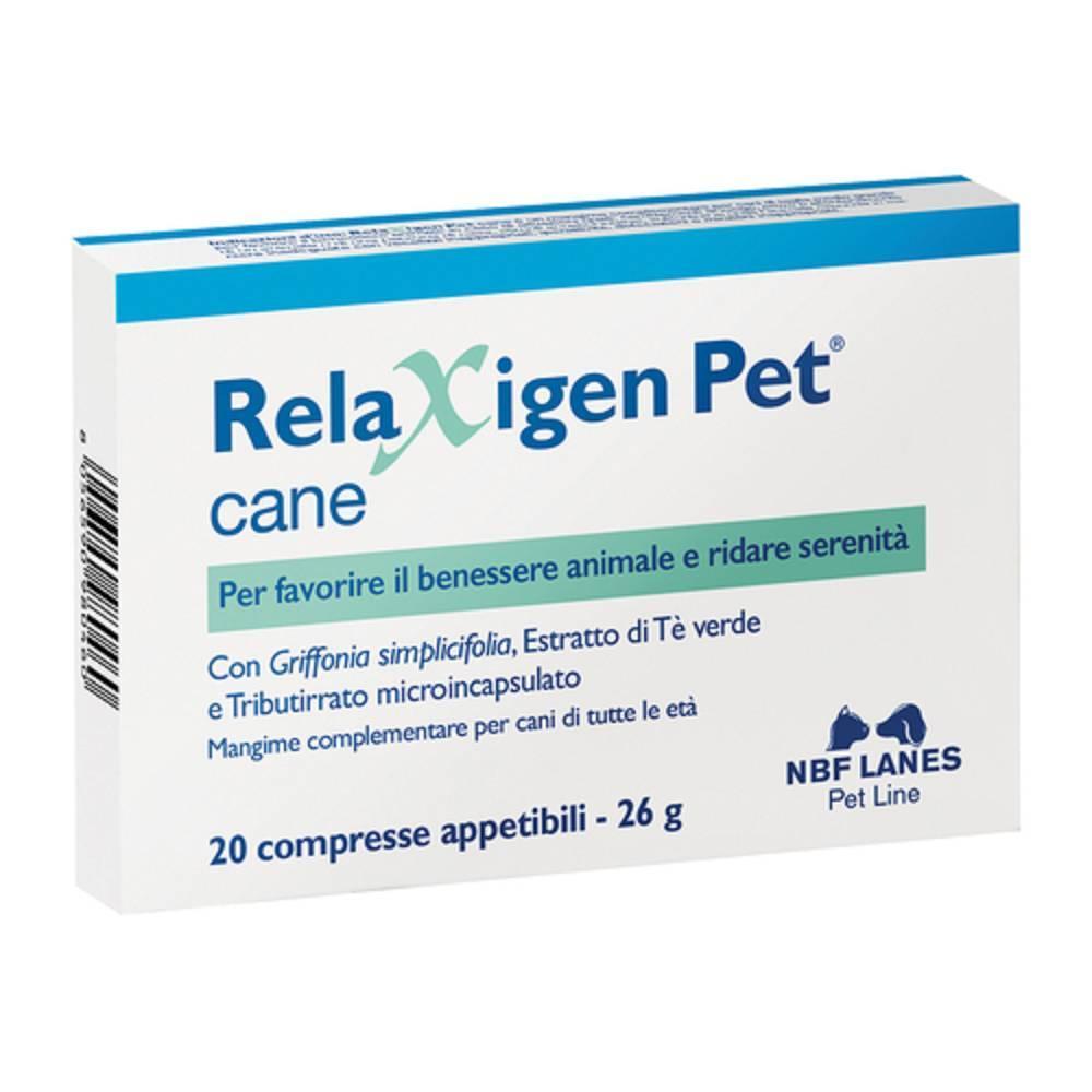 n.b.f. lanes mangime complementare relaxigen pet cane 20 compresse per il benessere animale in situazioni di stress e ansia - foto 1
