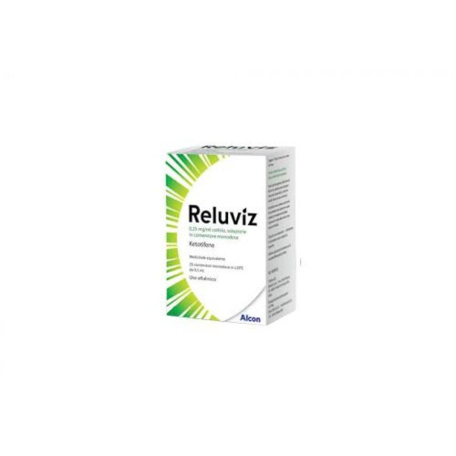 reluviz collirio reluviz 25ml 0,5ml ketotifene per allergie oculari - soluzione multidose per il benessere degli occhi - foto 1