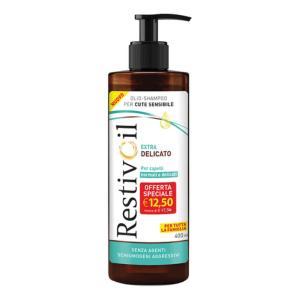 Olio shampoo  extra delicato per cute sensibile e capelli normali, flacone da 400 ml, ideale per la cura dei capelli delicati