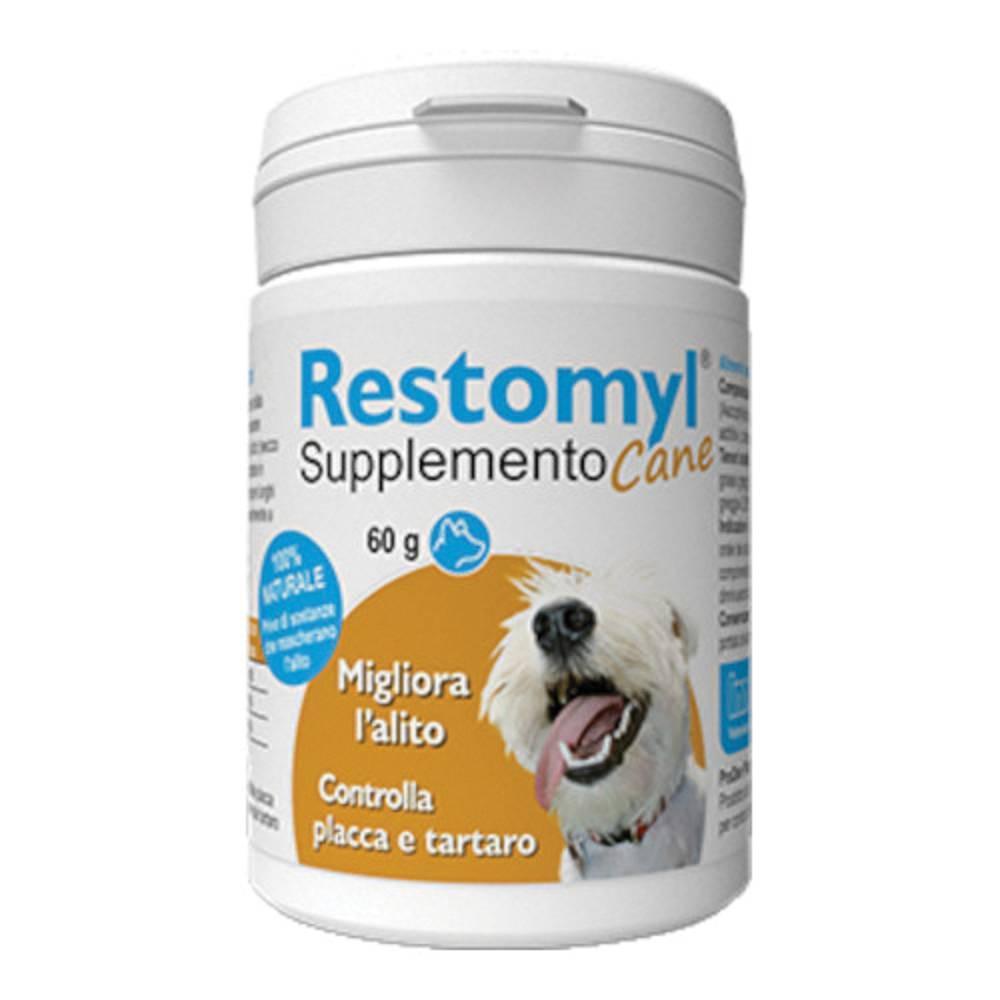 restomyl supplemento naturale per cane da 60g per salute orale e alito fresco - contiene ascophyllum nodosum per controllo placca e tartaros - foto 1