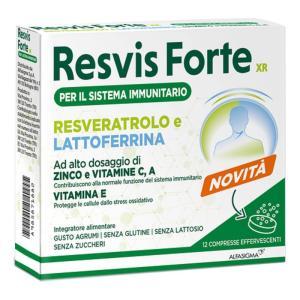 Integratore  forte xr per il supporto delle difese immunitarie con resveratrolo, lattoferrina, zinco e vitamine - 12 compresse effervescenti