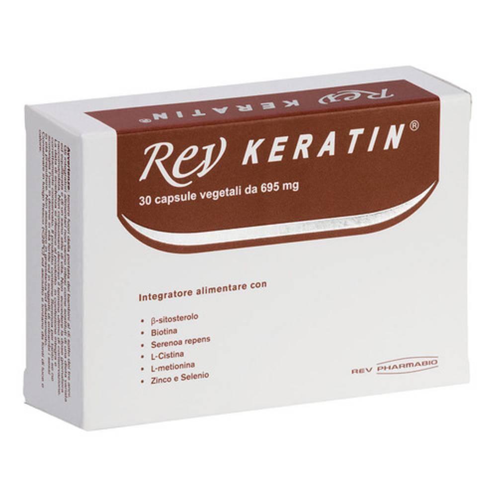 rev integratore rev keratin 30 capsule per capelli e unghie - nutrienti e antiossidanti per il benessere dei capelli e della pelle - foto 1