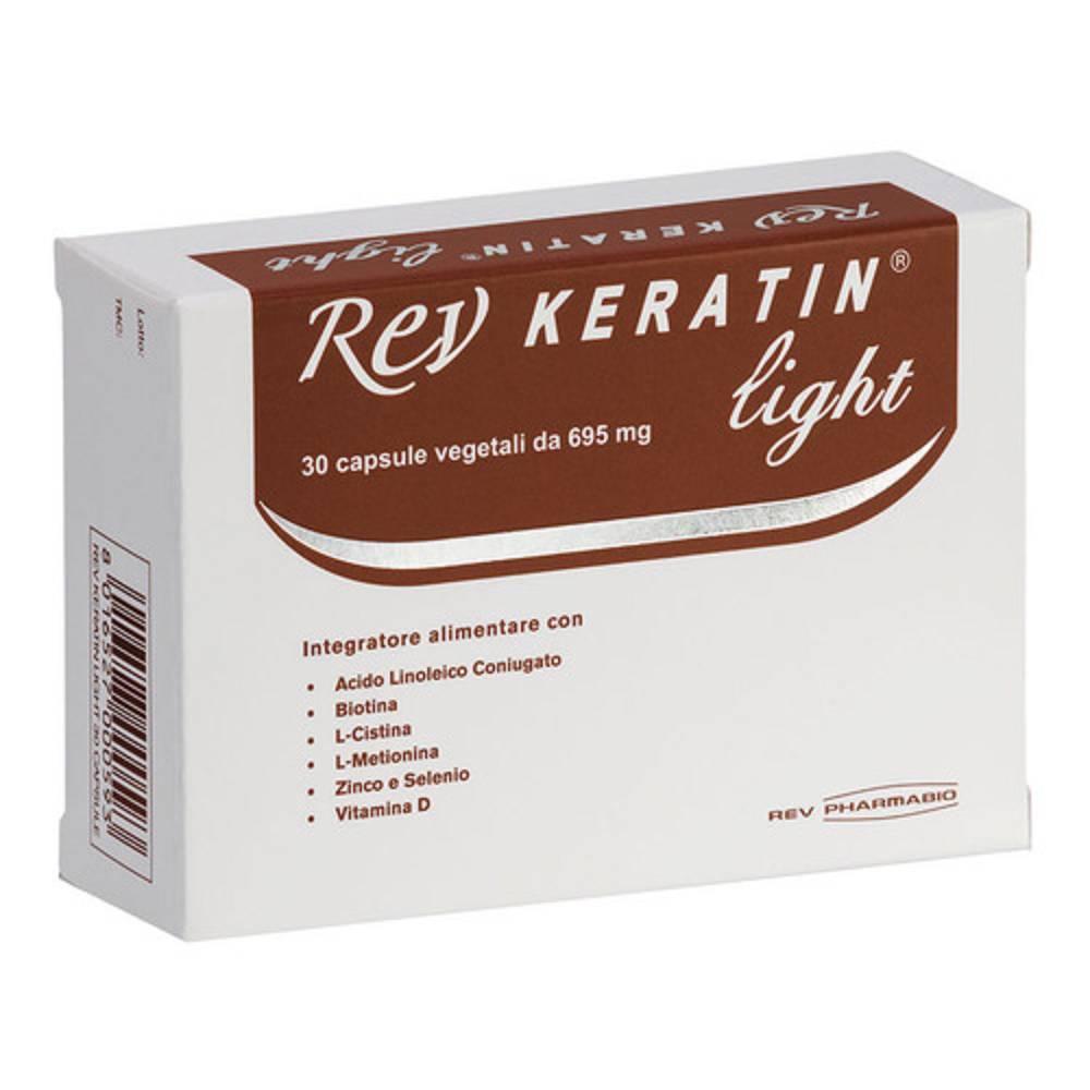 rev integratore rev keratin light 30 capsule per capelli e unghie - nutrienti essenziali e antiossidanti per il benessere dei capelli - foto 1