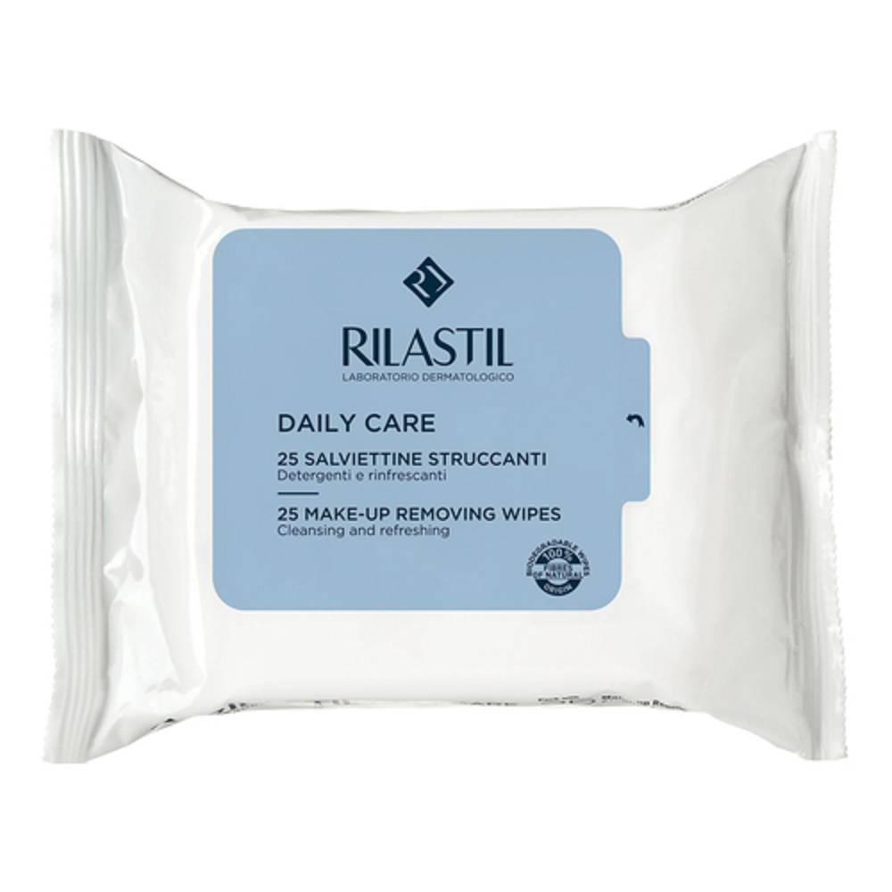 rilastil salviettine struccanti rinfrescanti rilastil daily care - 25 pezzi, detergenti senza alcool, per tutti i tipi di pelle, ipoallergeniche - foto 1