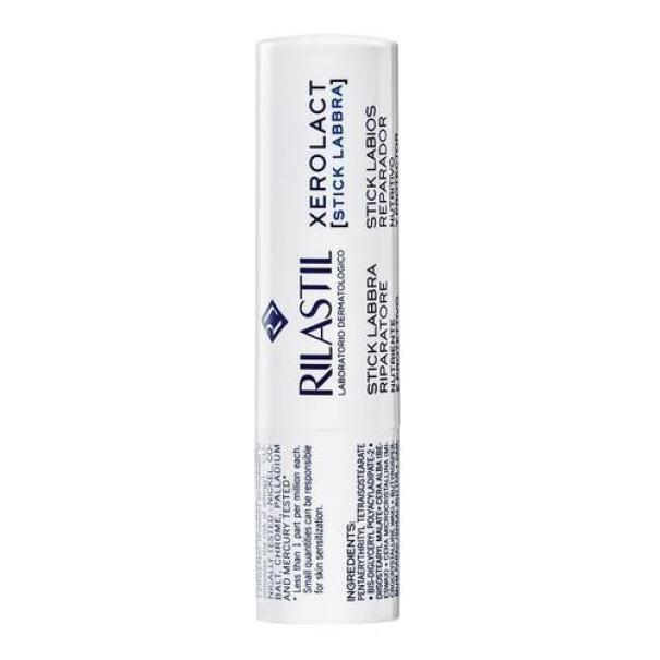 rilastil stick riparatore per labbra xerolact - trattamento ipoallergenico con burro di karitè e schisandra chinensis per labbra morbide e lisce - foto 1