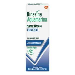 Spray nasale ipertonico  aquamarina con eucalipto e menta selvatica per congestione e pulizia nasale - 20 ml