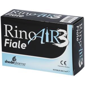Decongestionante e fluidificante per mucose nasali rinoair 3 fiale monodose da 5 ml - igiene quotidiana e coadiuvante respiratorio