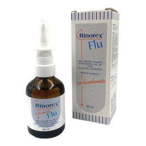Spray nasale  flu 50 ml per idratazione mucosa, congestione e rinorrea - dispositivo medico ce per affezioni rinofaringee