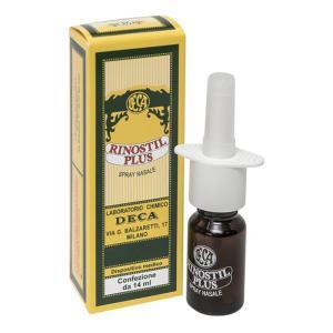 Spray nasale rinostil plus 14 ml con acido ialuronico per idratazione e riduzione congestione mucosa nasale
