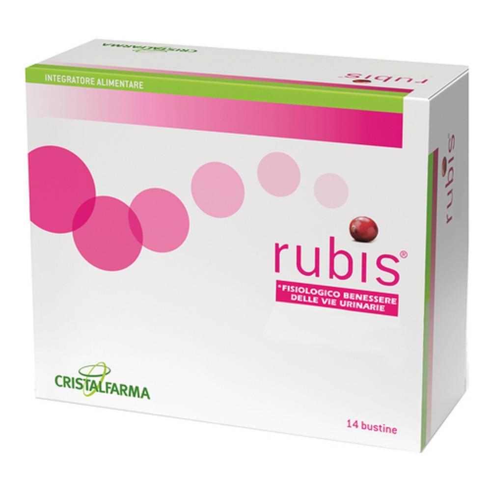 rubis integratore alimentare rubis 14 bustine con orocyan e melograno per il benessere delle vie urinarie, senza glutine e lattosio - foto 1