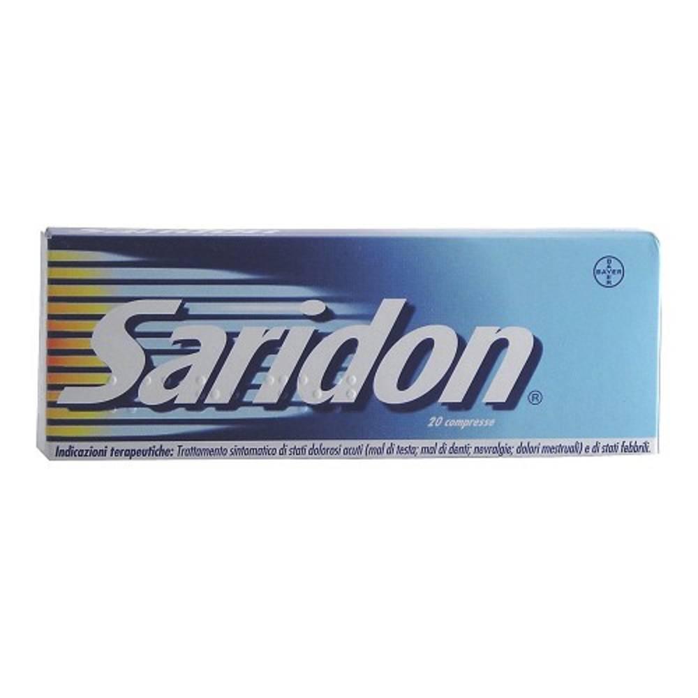 saridon analgesico per il trattamento di mal di testa, mal di denti e febbre - saridon 20 compresse con paracetamolo, propifenazone e caffeina - foto 1
