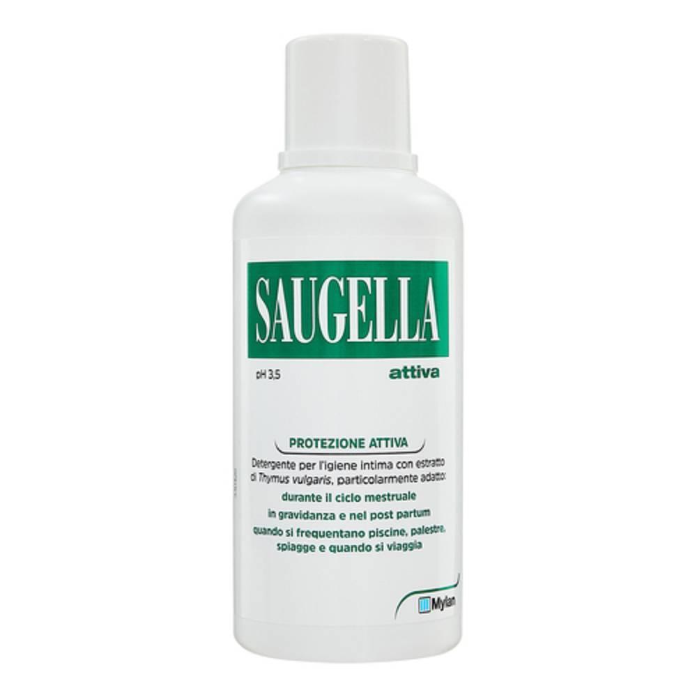 saugella detergente per igiene intima femminile saugella attiva det 500ml con estratto di timo - flacone da 500 ml per uso quotidiano - foto 1