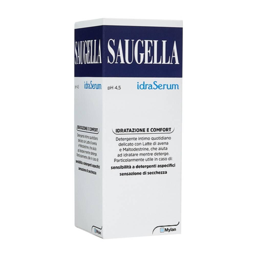 saugella detergente intimo quotidiano saugella idraserum 200ml con latte di avena e estratti naturali per pelli sensibili e equilibrio vulvare - foto 1