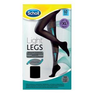 Collant a compressione graduata  light legs 60 den nero taglia xl per migliorare la circolazione delle gambe