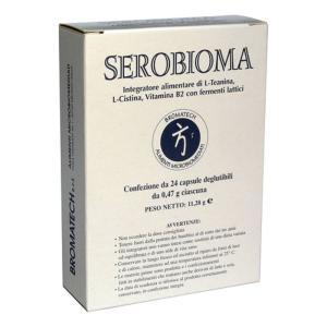Integratore alimentare serobioma 24 capsule con l-teanina, l-cistina e vitamina b2 per il benessere intestinale e il supporto delle mucose