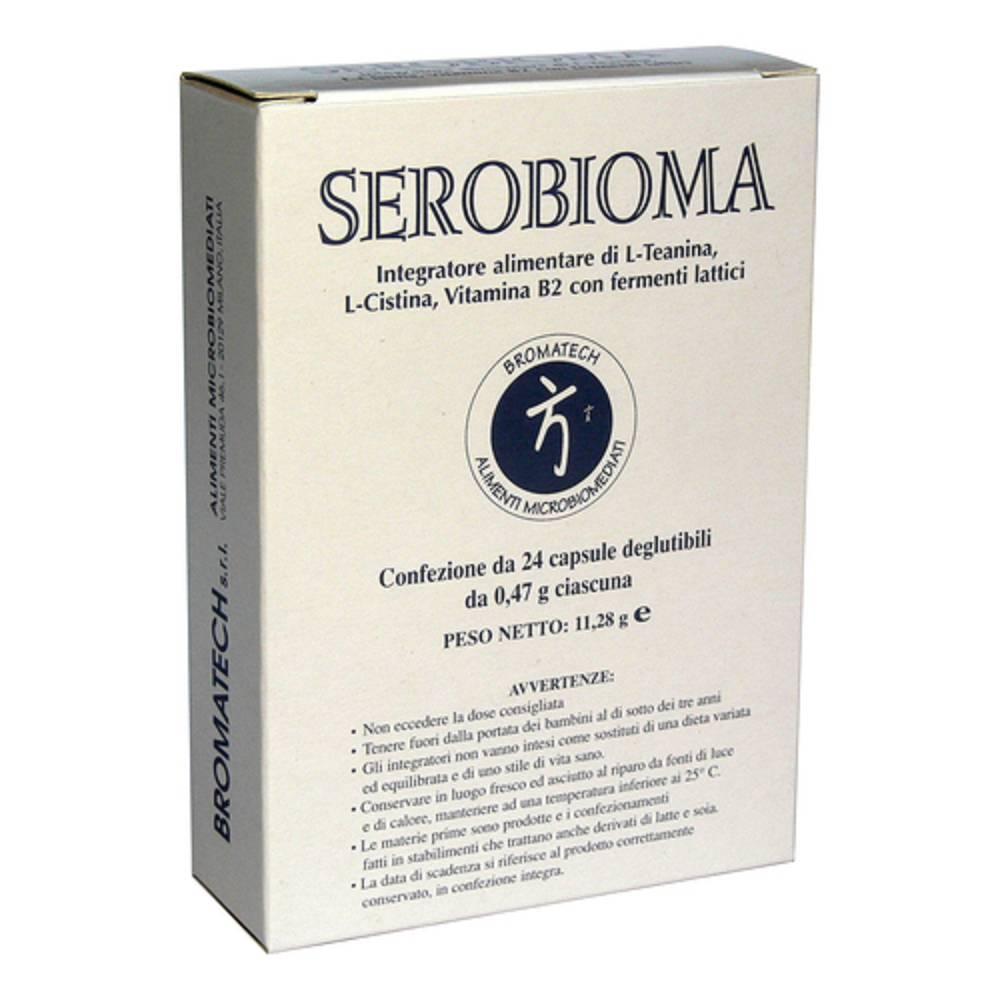 bromatech integratore alimentare serobioma 24 capsule con l-teanina, l-cistina e vitamina b2 per il benessere intestinale e il supporto delle mucose - foto 1