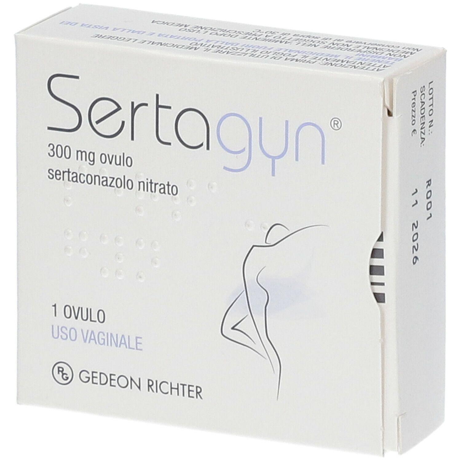 sertagyn trattamento della candidiasi vaginale con sertaconazolo in ovuli da 300 mg - efficace e sicuro per la salute intima femminile - foto 1