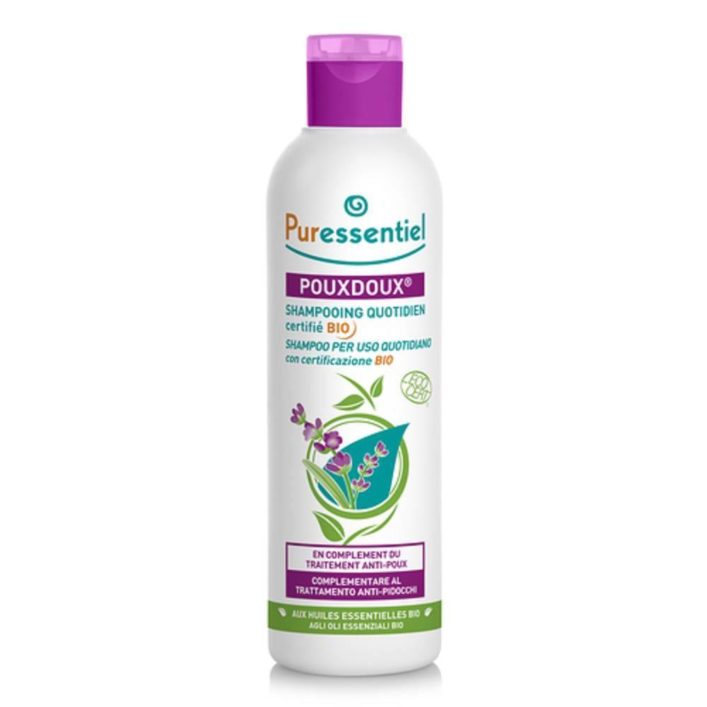 puressentiel shampoo antiparassitari pouxdoux per pidocchi - risanare il cuoio capelluto con oli essenziali biologici - 200 ml - foto 1