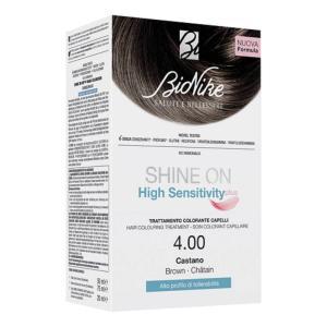 Trattamento colorante shine on high sensitivity plus 4.00 castano - colore permanente per capelli sensibili e allergici