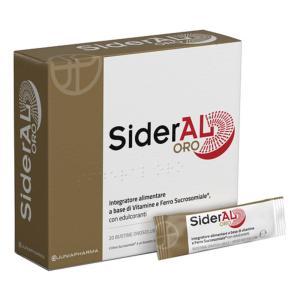 Oro integratore alimentare con ferro sucrosomiale, vitamina c e vitamine del gruppo b, 20 bustine da 14 mg per ridurre stanchezza e affaticamento