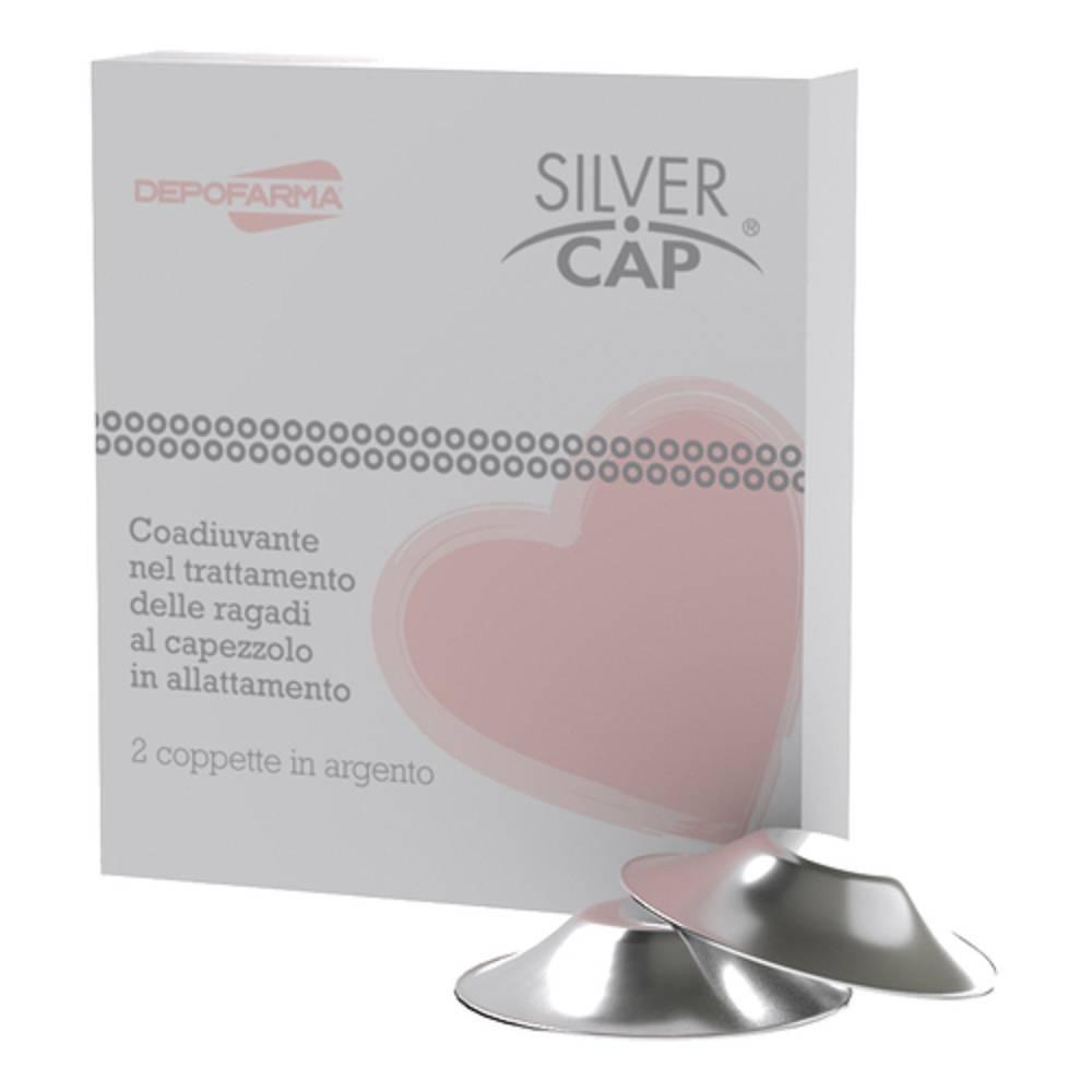 silver cap coppette in argento per capezzoli 2pz - protezione ergonomica durante l'allattamento e guarigione delle ragadi - foto 1