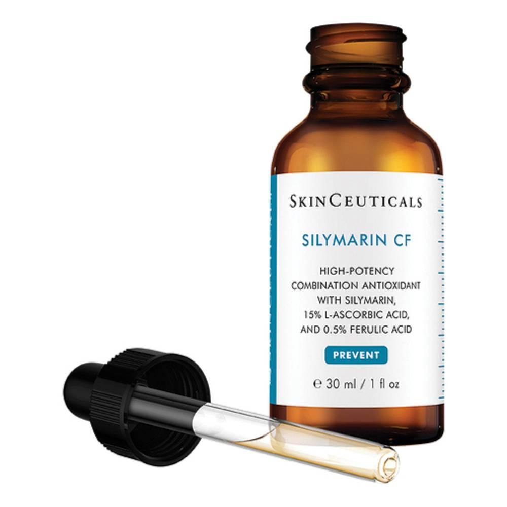 skinceuticals siero antiossidante silymarin cf 30ml con vitamina c, acido ferulico e silimarina per pelli grasse e imperfezioni, antirughe e rassodanti - foto 1