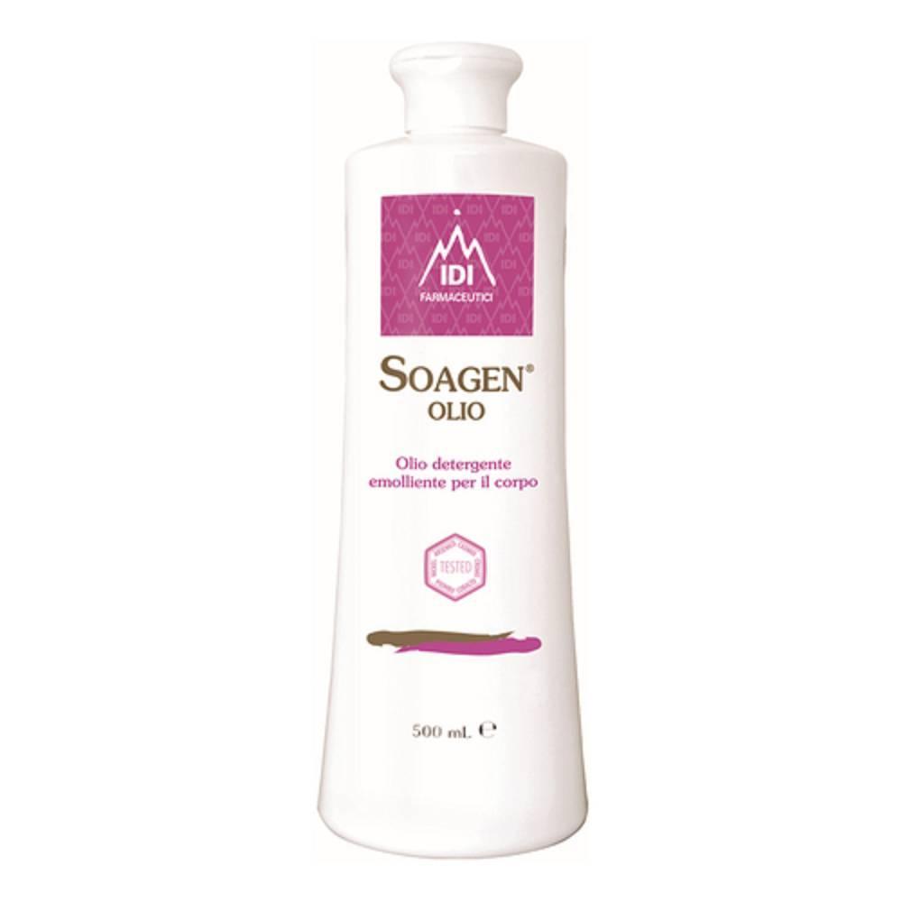 idi olio detergente ed emolliente soagen 500ml per pelle delicata e secca, ideale per dermatosi desquamative e prurito - foto 1