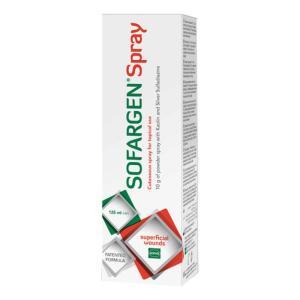 Spray medicinale  in polvere 10g per trattamento topico di lesioni cutanee contaminate e affezioni dermatologiche