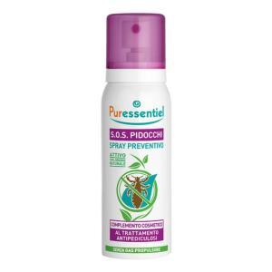 Spray preventivo pidocchi s.o.s. con oli essenziali e formula naturale per adulti e bambini a partire da 3 anni, 75 ml