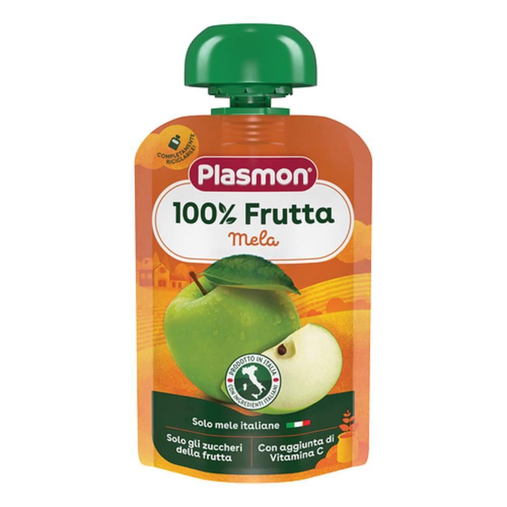 plasmon succo di mela omogeneizzato 100ml - alimento senza glutine per l'infanzia, senza coloranti e conservanti, a partire dal 6° mese - foto 1