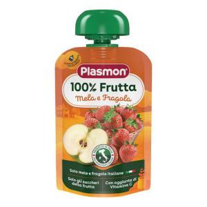 Sprema e gusta mela e fragola 100 ml - alimento omogeneizzato per infanzia senza coloranti e conservanti, ideale dal 6° mese