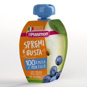 Spremi e gusta mela e mirtillo 100ml - omogeneizzato per l'infanzia senza coloranti e conservanti, ideale a partire dal 6° mese