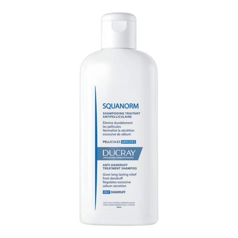 ducray shampoo antiforfora squanorm 200 ml - lenisce il prurito e combatte la forfora per cuoio capelluto sano e pulito - foto 1