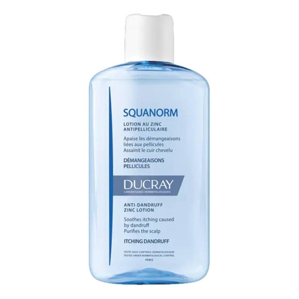 ducray lozione antiforfora squanorm 200ml con zinco per cuoio capelluto lenitivo e purificante, dermatologicamente testata - foto 1