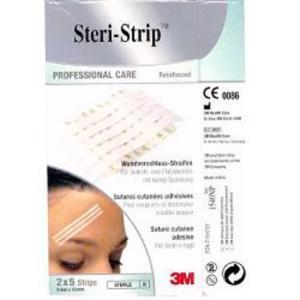 Suture cutanee adesive steri-strip 6x75 mm 6 pezzi - dispositivo medico sterile per piccole ferite e tagli, traspirante e rinforzato