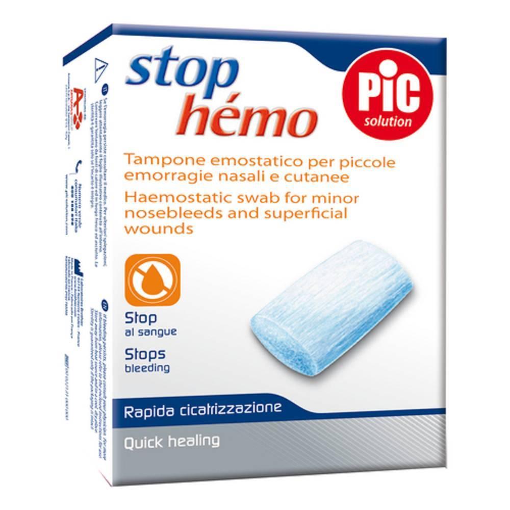 pic solution tamponi emostatici stop hemo per emorragie nasali e cutanee - efficaci e veloci con alginato di calcio - confezione da 5 monouso - foto 1