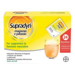 Integratore di magnesio e potassio in bustine - 24 bustine effervescenti per energia e benessere con vitamine b e c