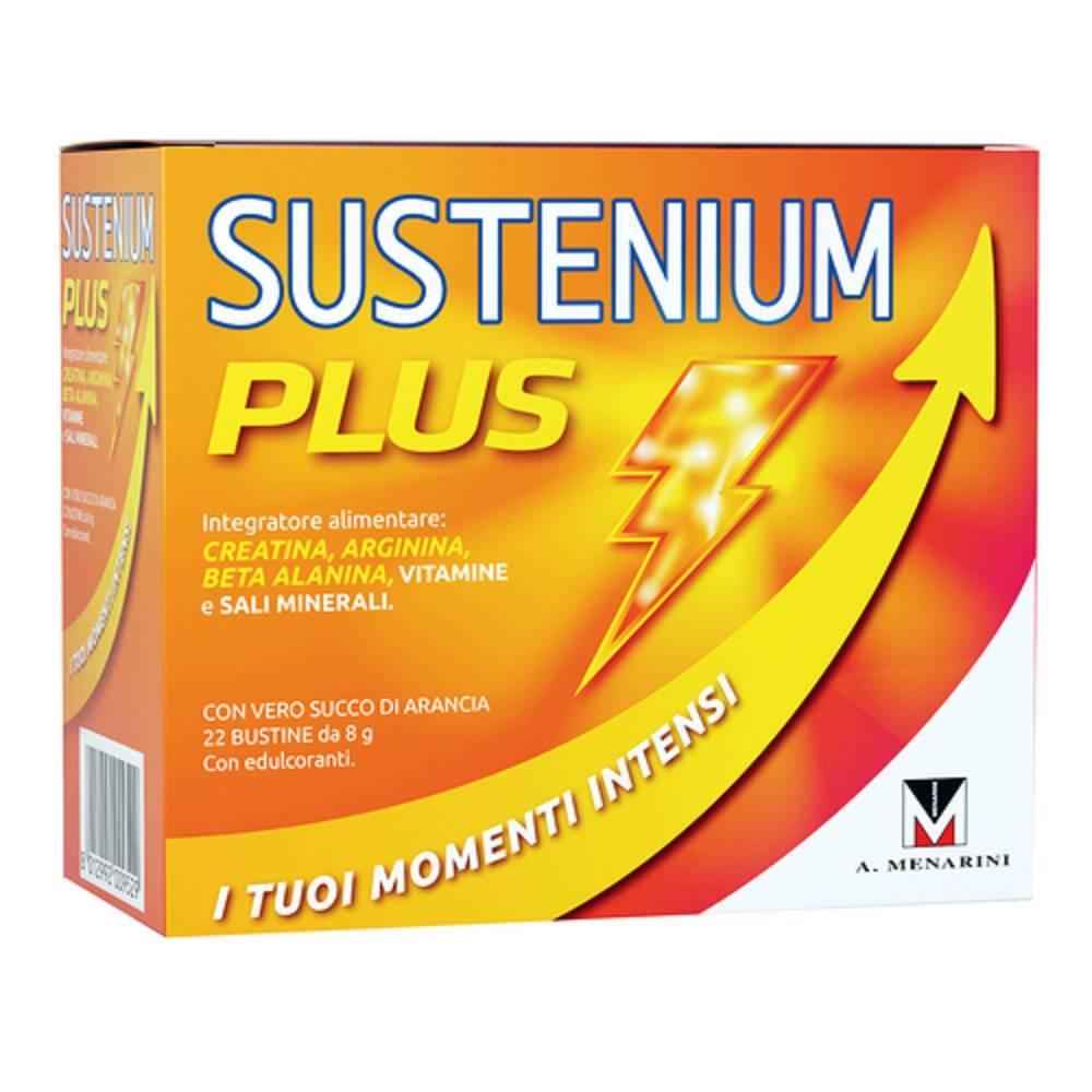 sustenium integratore sustenium plus intensive formula 22 bustine con creatina, arginina, vitamine e minerali per energia e performance sportiva - foto 1
