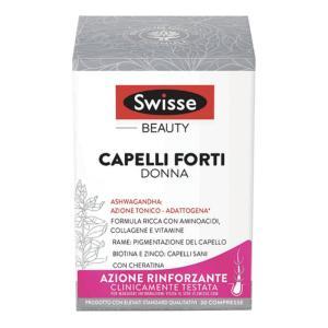 Integratore alimentare  beauty capelli forti donna con cheratina, vitamine e minerali - 30 compresse per capelli sani e forti